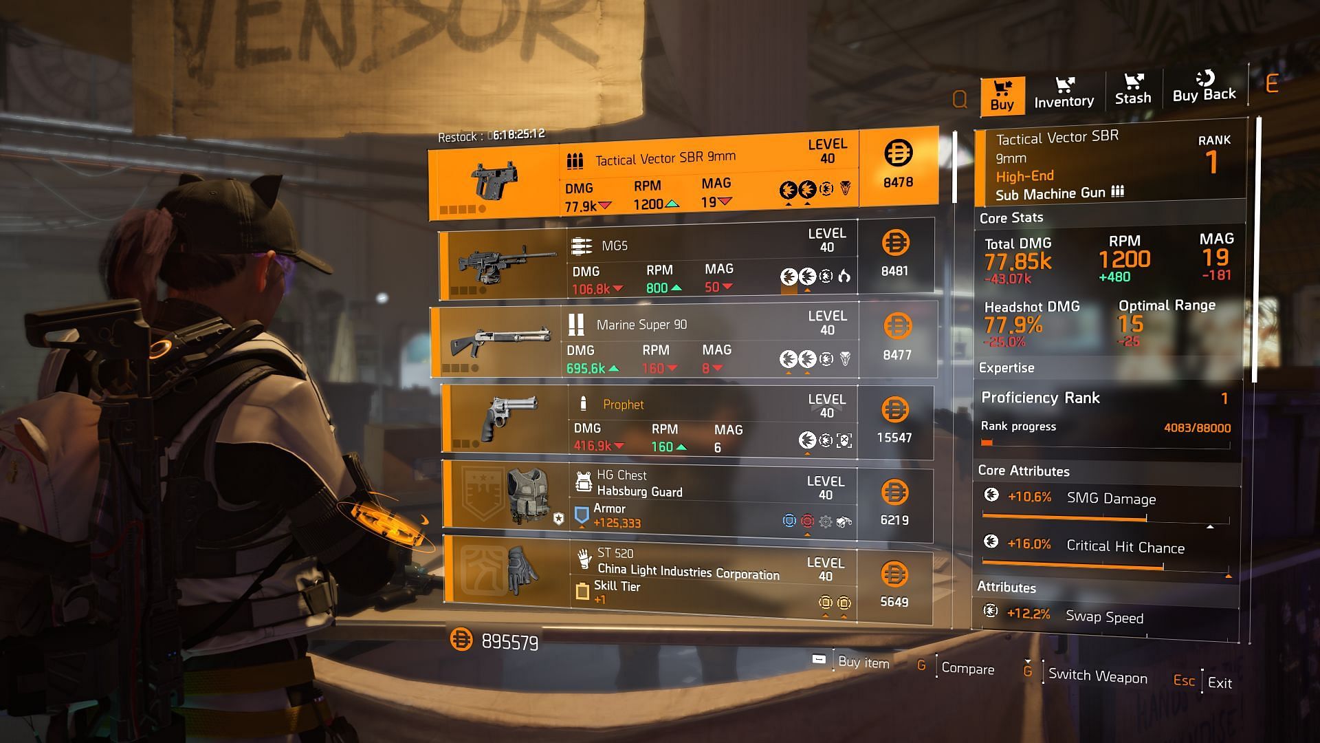 The Division 2 vendor at Haven Public Exchange (Image via Sportskeeda Gaming || Ubisoft)